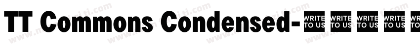 TT Commons Condensed字体转换